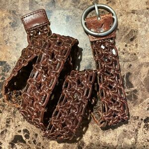 American Eagle Outfitters Leather Woven Belt